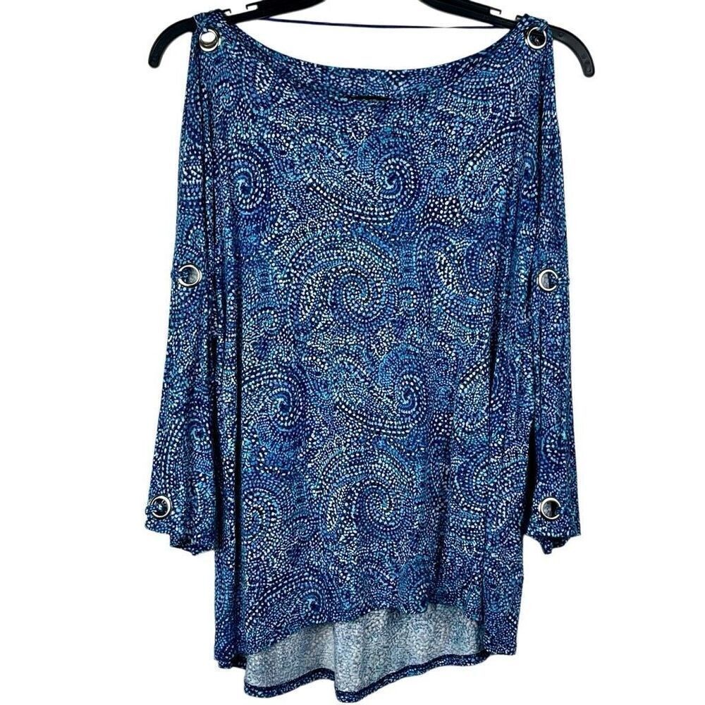 Cable & Gauge Polka Dot Paisley Blouse